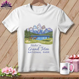 MyDesigns Physical Item S / White Stitchin' in Grand Teton National Park ~ Relaxed Fit Tee