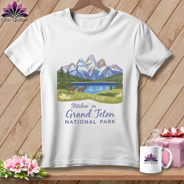 MyDesigns Physical Item S / White Stitchin' in Grand Teton National Park ~ Relaxed Fit Tee