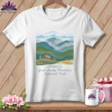 MyDesigns Physical Item S / White Stitchin' in Great Smoky Mountains National Park ~ Relaxed Fit Tee