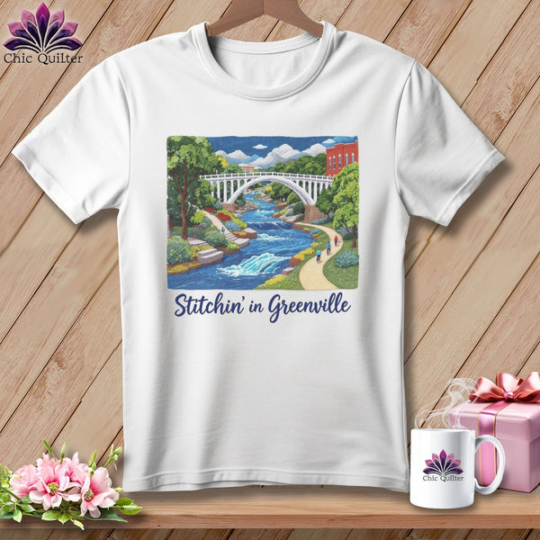 MyDesigns Physical Item S / White Stitchin' in Greenville ~ Relaxed Fit Tee