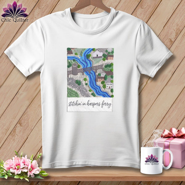 MyDesigns Physical Item S / White Stitchin' in Harpers Ferry ~ Relaxed Fit Tee