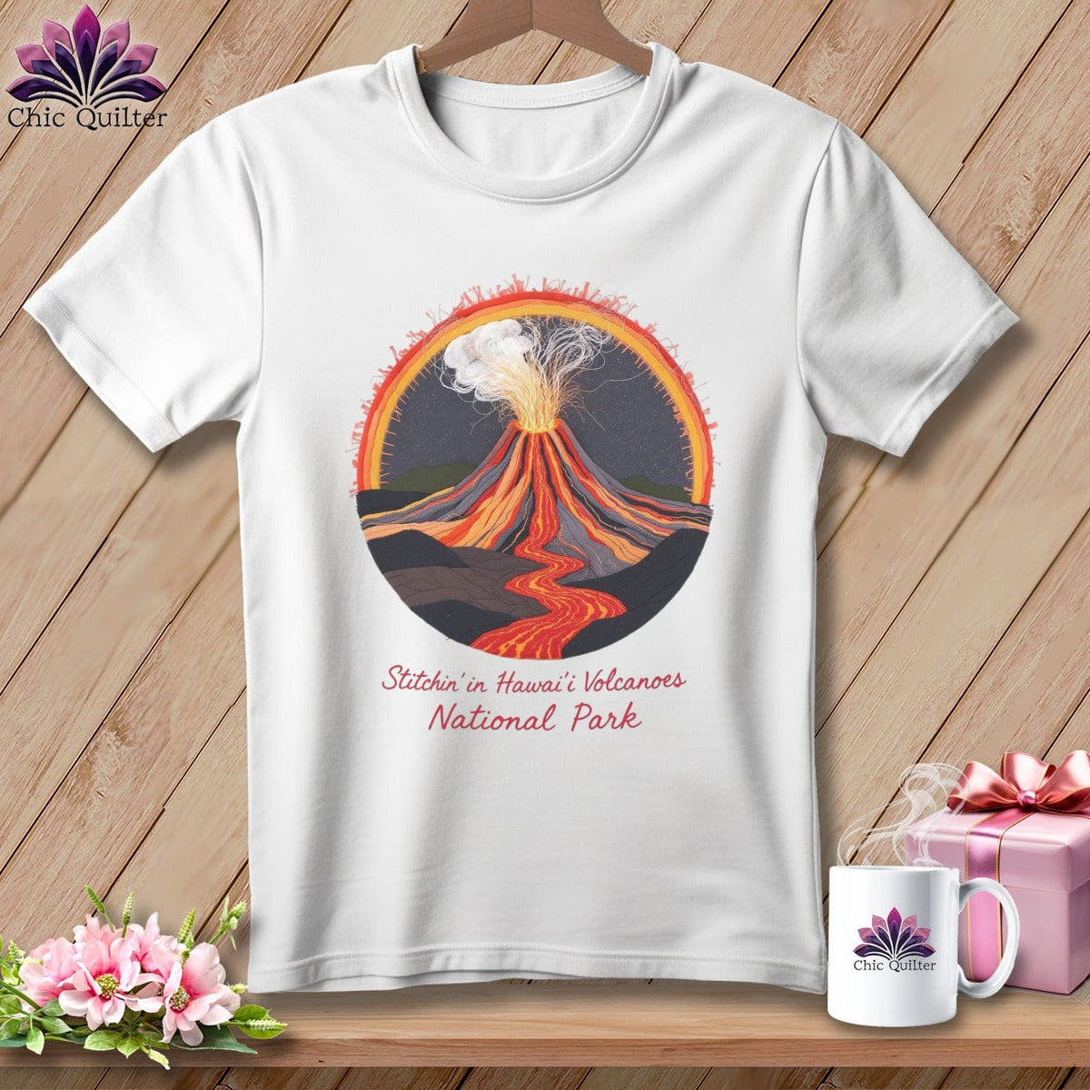 MyDesigns Physical Item S / White Stitchin' in Hawaii Volcanoes National Park ~ Relaxed Fit Tee
