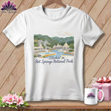 MyDesigns Physical Item S / White Stitchin' in Hot Springs National Park ~ Relaxed Fit Tee