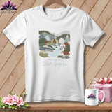 MyDesigns Physical Item S / White Stitchin' in Hot Springs ~ Relaxed Fit Tee