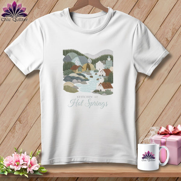 MyDesigns Physical Item S / White Stitchin' in Hot Springs ~ Relaxed Fit Tee