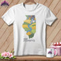 MyDesigns Physical Item S / White Stitchin' in Illinois ~ Relaxed Fit Tee