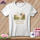 MyDesigns Physical Item S / White Stitchin' in Iowa City ~ Relaxed Fit Tee