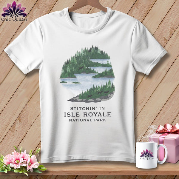 MyDesigns Physical Item S / White Stitchin' in Isle Royale National Park ~ Relaxed Fit Tee