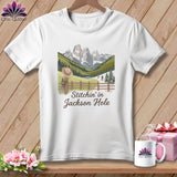 MyDesigns Physical Item S / White Stitchin' in Jackson Hole ~ Relaxed Fit Tee