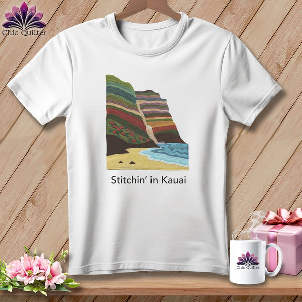 MyDesigns Physical Item S / White Stitchin' in Kauai ~ Relaxed Fit Tee
