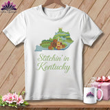 MyDesigns Physical Item S / White Stitchin' in Kentucky ~ Relaxed Fit Tee