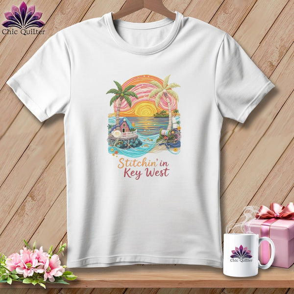 MyDesigns Physical Item S / White Stitchin' in Key West ~ Relaxed Fit Tee