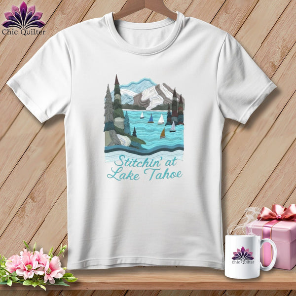 MyDesigns Physical Item S / White Stitchin' in Lake Tahoe ~ Relaxed Fit Tee