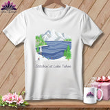 MyDesigns Physical Item S / White Stitchin' in Lake Tahoe ~ Relaxed Fit Tee