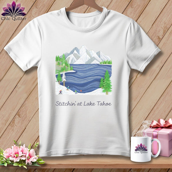 MyDesigns Physical Item S / White Stitchin' in Lake Tahoe ~ Relaxed Fit Tee