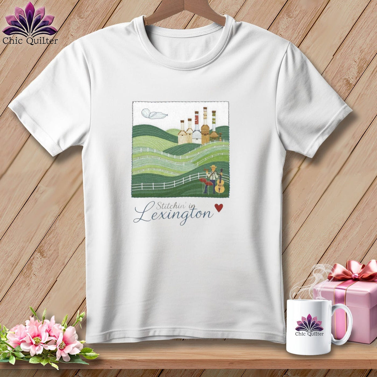 MyDesigns Physical Item S / White Stitchin' in Lexington ~ Relaxed Fit Tee