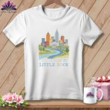 MyDesigns Physical Item S / White Stitchin' in Little Rock ~ Relaxed Fit Tee