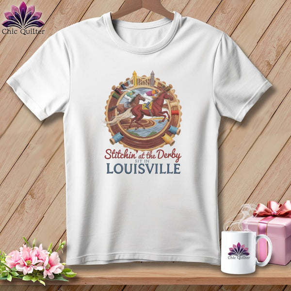 MyDesigns Physical Item S / White Stitchin' in Louisville ~ Relaxed Fit Tee
