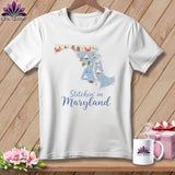 MyDesigns Physical Item S / White Stitchin' in Maryland ~ Relaxed Fit Tee