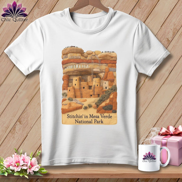 MyDesigns Physical Item S / White Stitchin' in Mesa Verde National Park ~ Relaxed Fit Tee