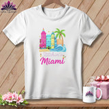 MyDesigns Physical Item S / White Stitchin' in Miami ~ Relaxed Fit Tee
