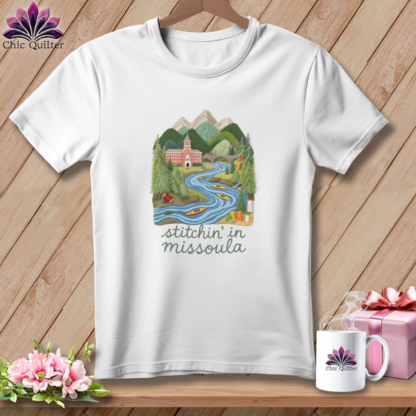 MyDesigns Physical Item S / White Stitchin' in Missoula ~ Relaxed Fit Tee