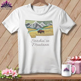 MyDesigns Physical Item S / White Stitchin' in Montana ~ Relaxed Fit Tee