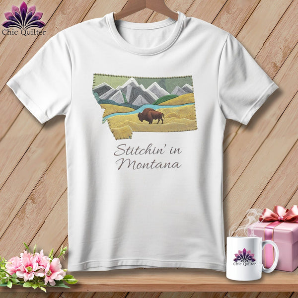 MyDesigns Physical Item S / White Stitchin' in Montana ~ Relaxed Fit Tee