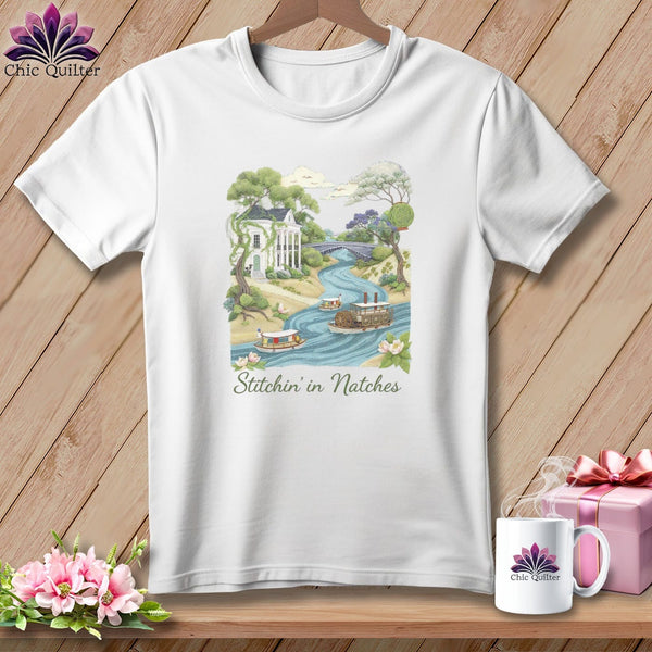MyDesigns Physical Item S / White Stitchin' in Natchez ~ Relaxed Fit Tee