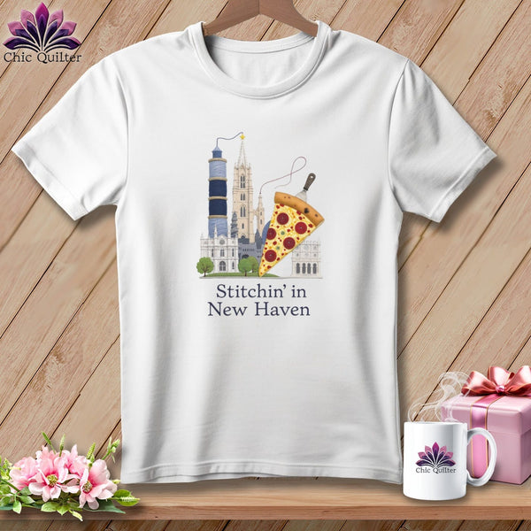 MyDesigns Physical Item S / White Stitchin' in New Haven ~ Relaxed Fit Tee