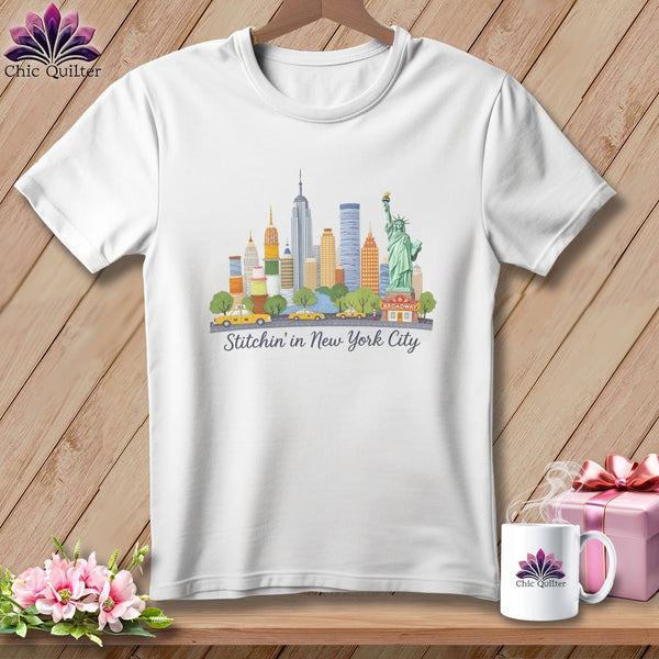 MyDesigns Physical Item S / White Stitchin' in New York City ~ Relaxed Fit Tee