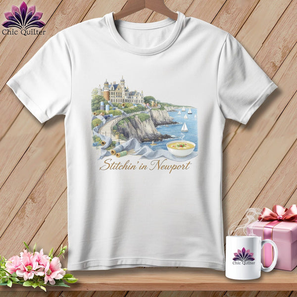 MyDesigns Physical Item S / White Stitchin' in Newport ~ Relaxed Fit Tee