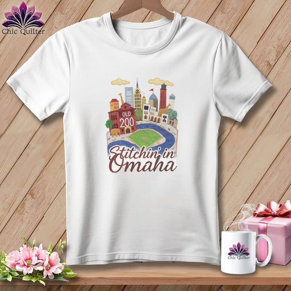 MyDesigns Physical Item S / White Stitchin' in Omaha ~ Relaxed Fit Tee