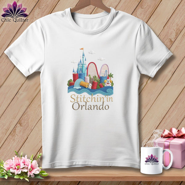 MyDesigns Physical Item S / White Stitchin' in Orlando ~ Relaxed Fit Tee
