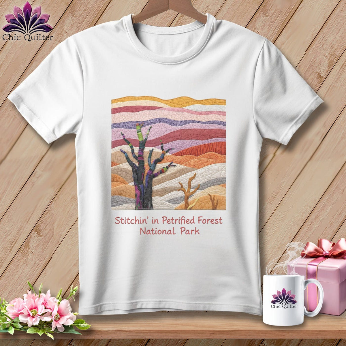 MyDesigns Physical Item S / White Stitchin' in Petrified Forest National Park ~ Relaxed Fit Tee