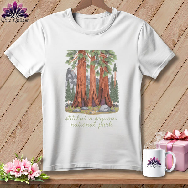 MyDesigns Physical Item S / White Stitchin' in Sequoia National Park ~ Relaxed Fit Tee