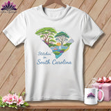 MyDesigns Physical Item S / White Stitchin' in South Carolina ~ Relaxed Fit Tee
