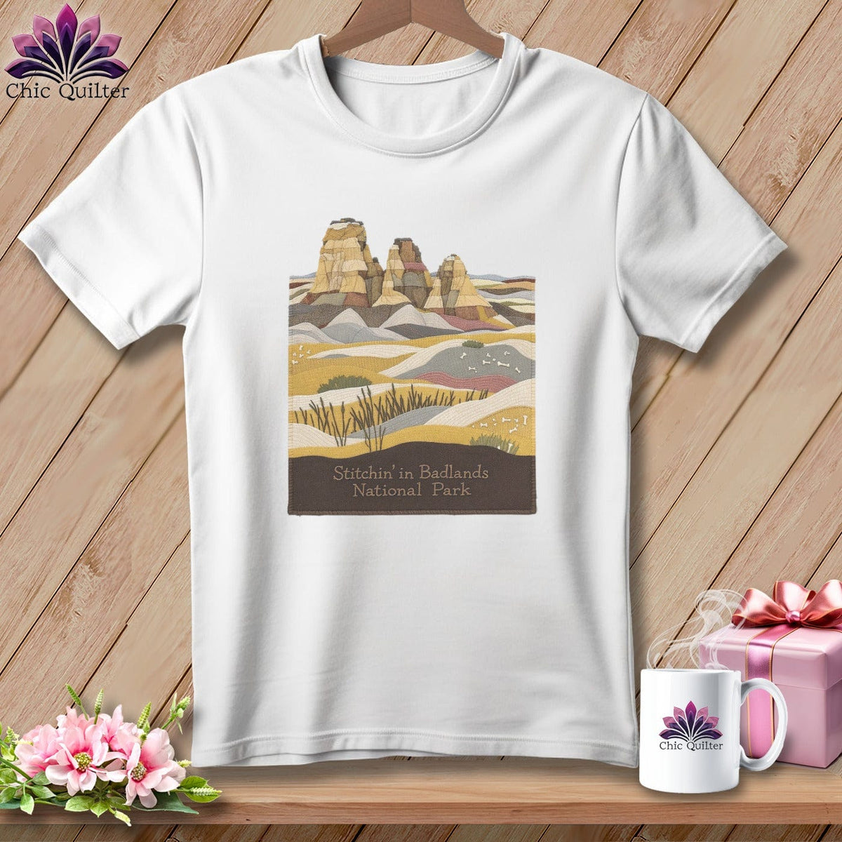MyDesigns Physical Item S / White Stitchin' in the Badlands NP ~ Relaxed Fit Tee