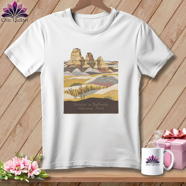 MyDesigns Physical Item S / White Stitchin' in the Badlands NP ~ Relaxed Fit Tee