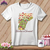 MyDesigns Physical Item S / White Stitchin' in Vermont ~ Relaxed Fit Tee