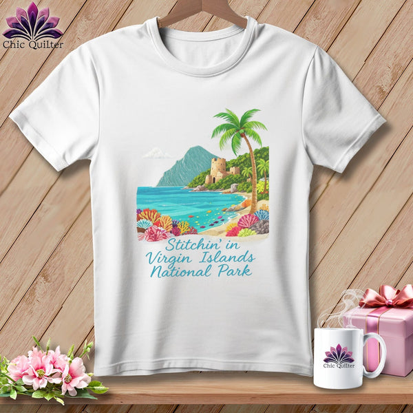 MyDesigns Physical Item S / White Stitchin' in Virgin Islands National Park ~ Relaxed Fit Tee