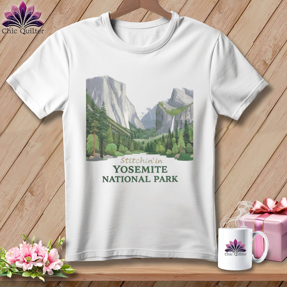 MyDesigns Physical Item S / White Stitchin' in Yosemite National Park ~ Relaxed Fit Tee