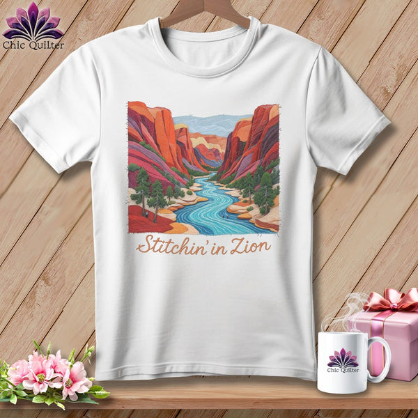 MyDesigns Physical Item S / White Stitchin' in Zion National Park ~ Relaxed Fit Tee