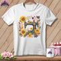 MyDesigns Physical Item S / White Sunlit Garden ~ August Design ~ Quilter's Calendar Subscription (July Start) ~ Premium Tee