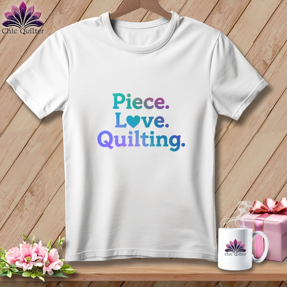 MyDesigns Physical Item S / White The Quilter's Heart ~ Relaxed Fit Tee