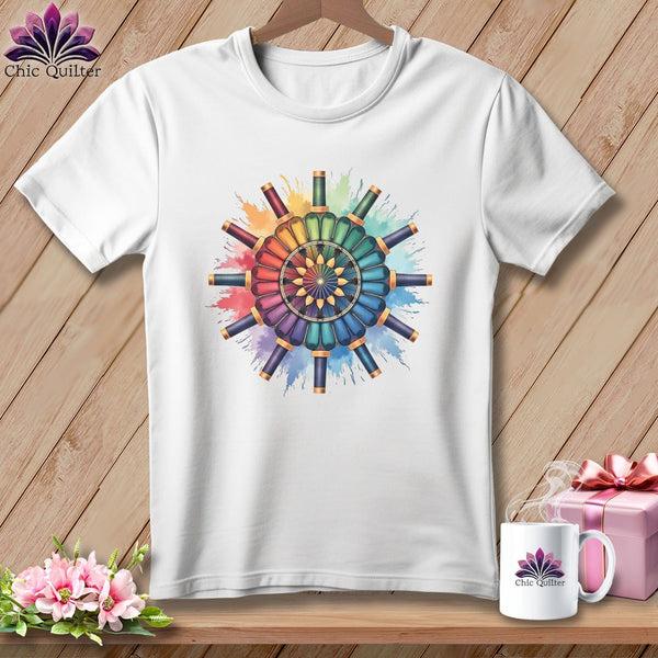 MyDesigns Physical Item S / White Thread Mandala ~ Relaxed Fit Tee