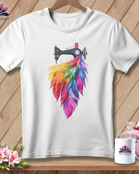 MyDesigns Physical Item S / White Threaded Wings ~ Relaxed Fit Tee