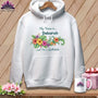 MyDesigns Physical Item S / White Tropical Paradise Personalized Floral Sweep ~ Premium Hoodie