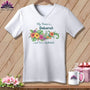 MyDesigns Physical Item S / White Tropical Paradise Personalized Floral Sweep ~ V-Neck Tee