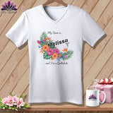 MyDesigns Physical Item S / White Tropical Threads Quiltaholic ~ V-Neck Tee